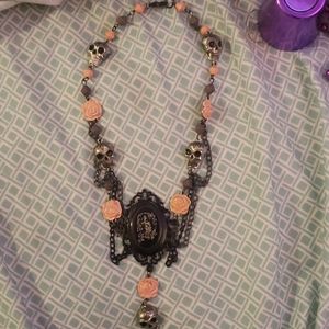 Too Fast cameo necklace skull gothic horror